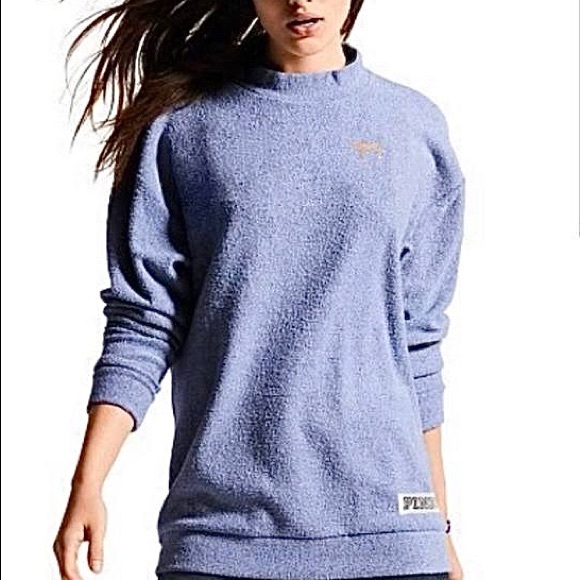 PINK Victoria's Secret Tops - Victoria’s Secret PINK Stadium Mock Neck Crew